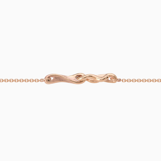 Sculpt Bar Necklace | Rose Gold