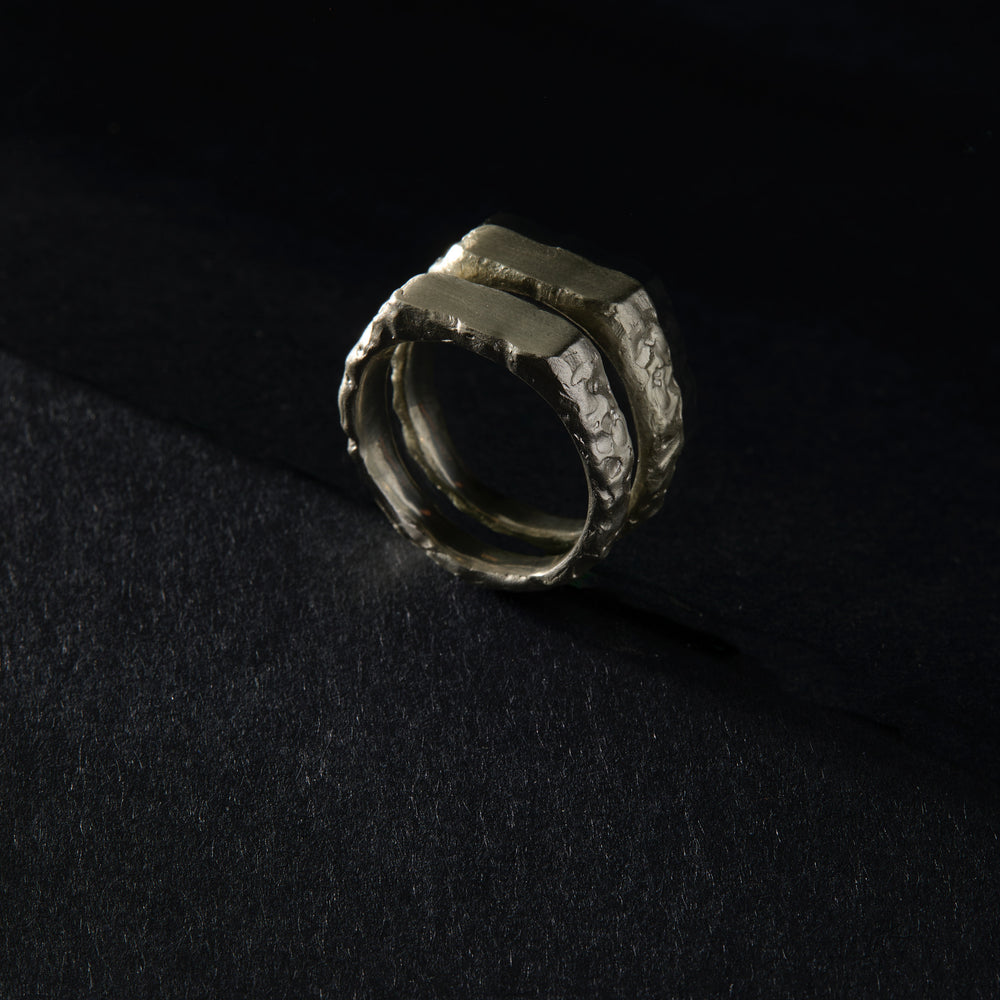 Engraved Mason Ring | Silver