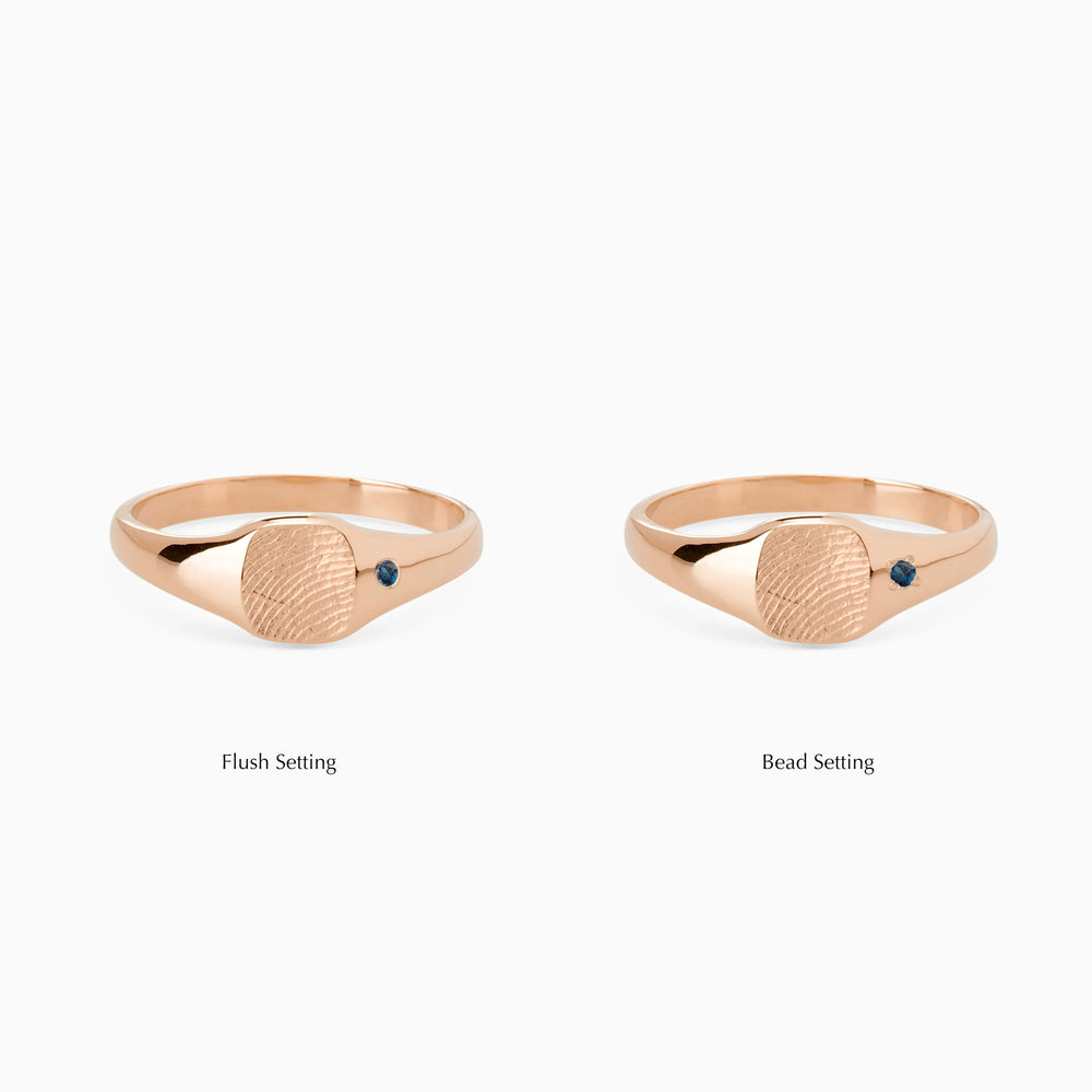 Impression™ Petite Square Signet Ring | Rose Gold