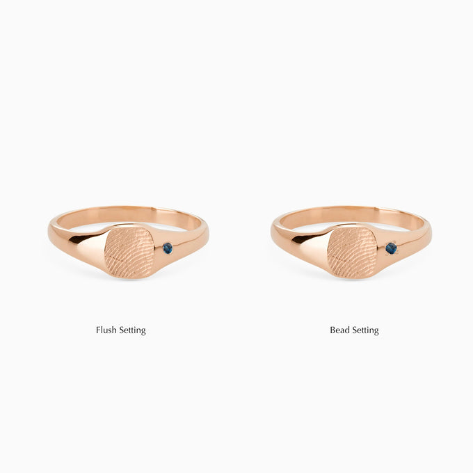 Impression™ Petite Square Signet Ring | Rose Gold
