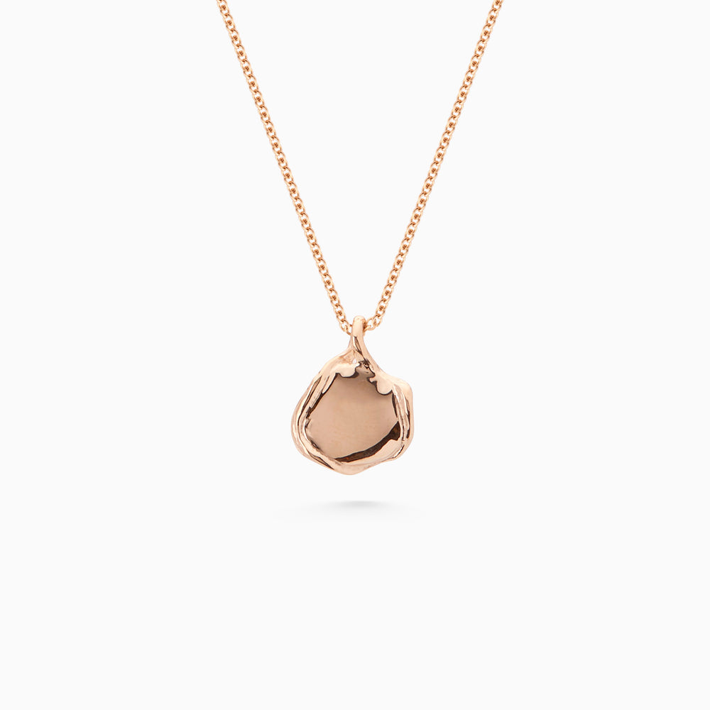 Mini Custom Wave Pendant (Stone & Engraving) | Rose Gold