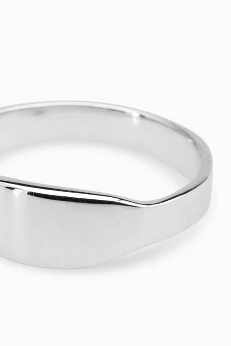 Narrow Signet Ring | Sterling Silver