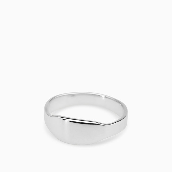 Narrow Signet Ring | Sterling Silver