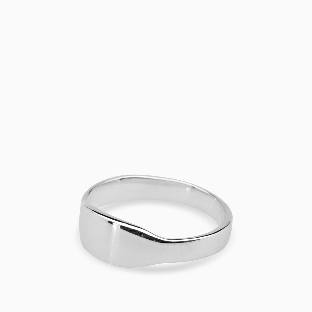 Narrow Signet Ring | Sterling Silver