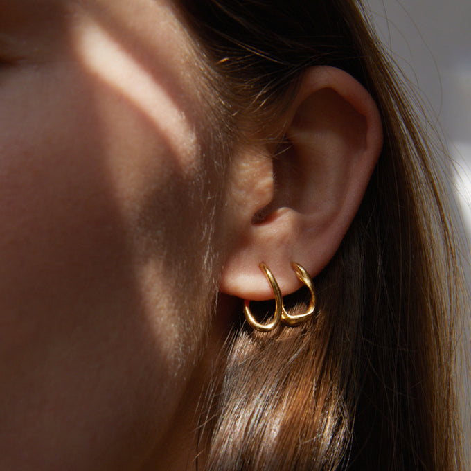 Link Earrings |  Gold