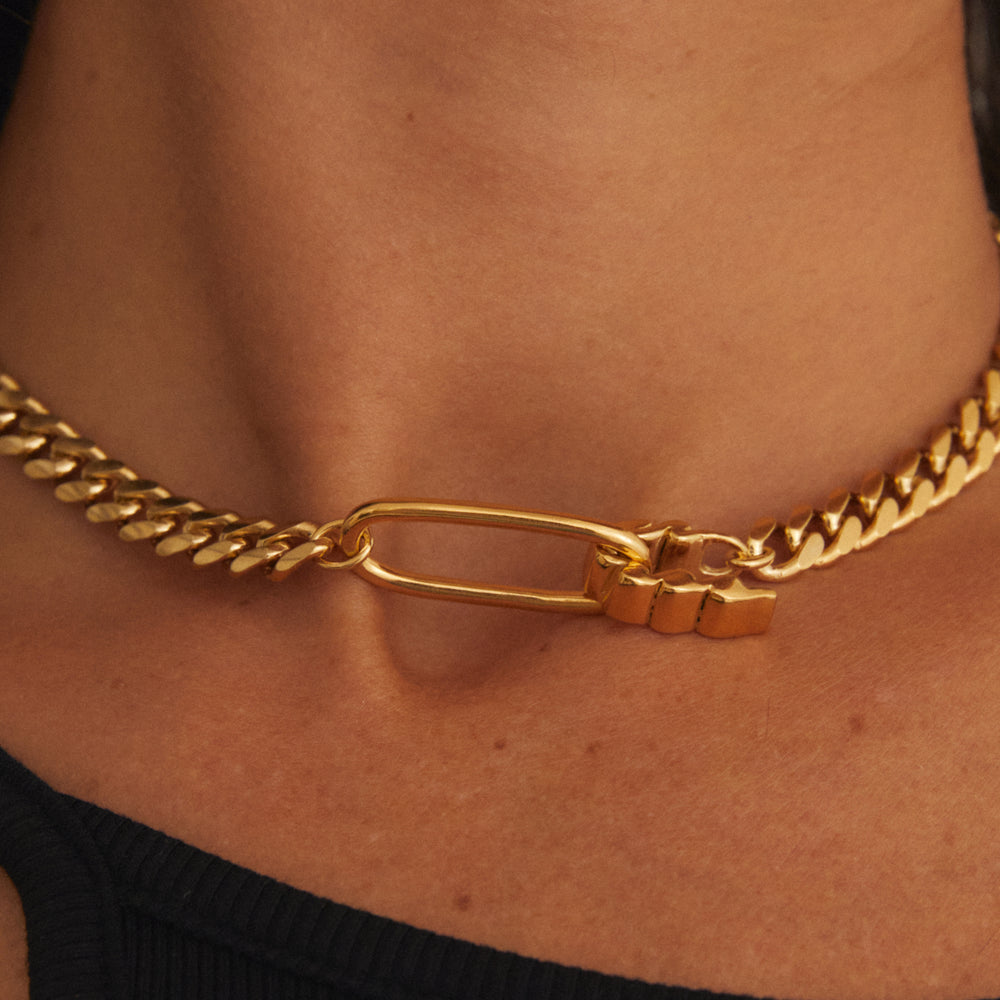 Vault Trim Necklace | Gold