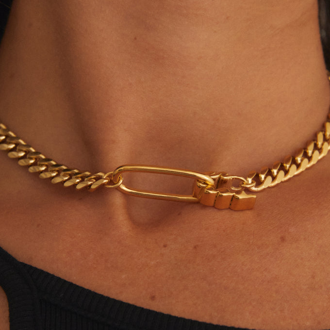 Vault Trim Necklace | Gold