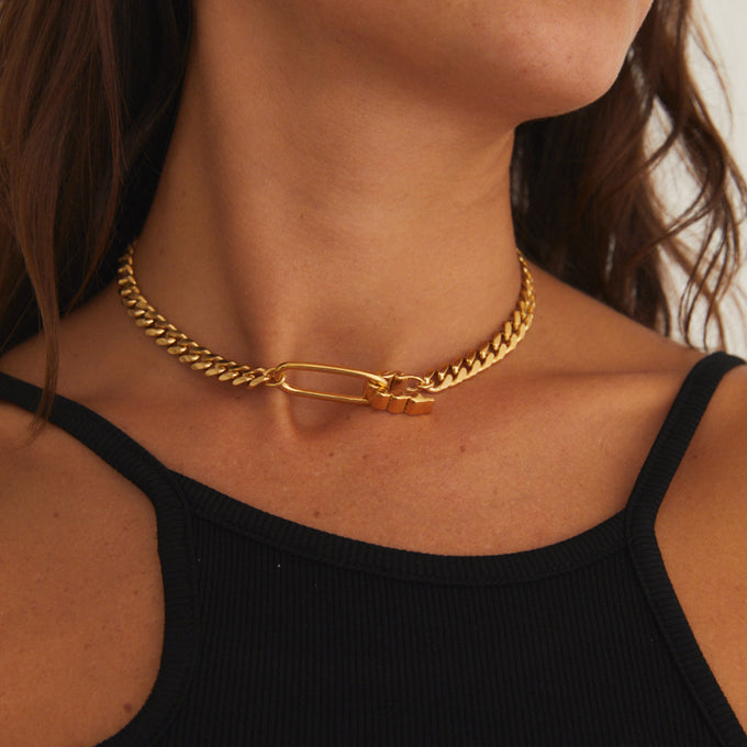 Vault Trim Necklace | Gold