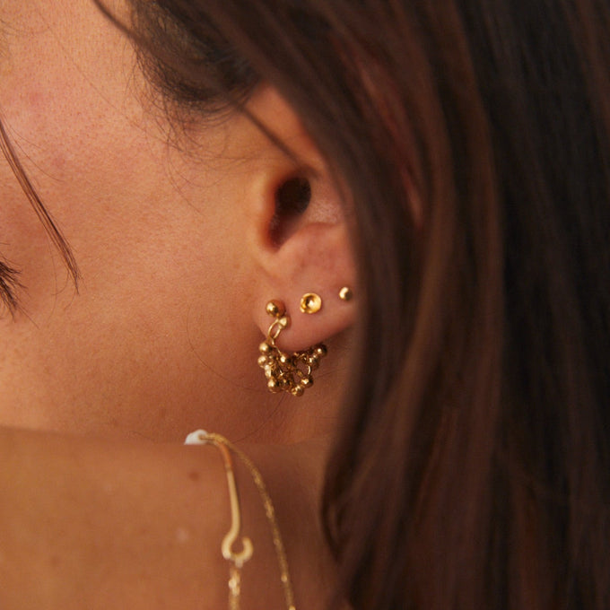 Cherrie Hoops Mini  |  Gold