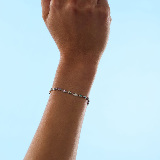 Collective Stone Bracelet | White Gold