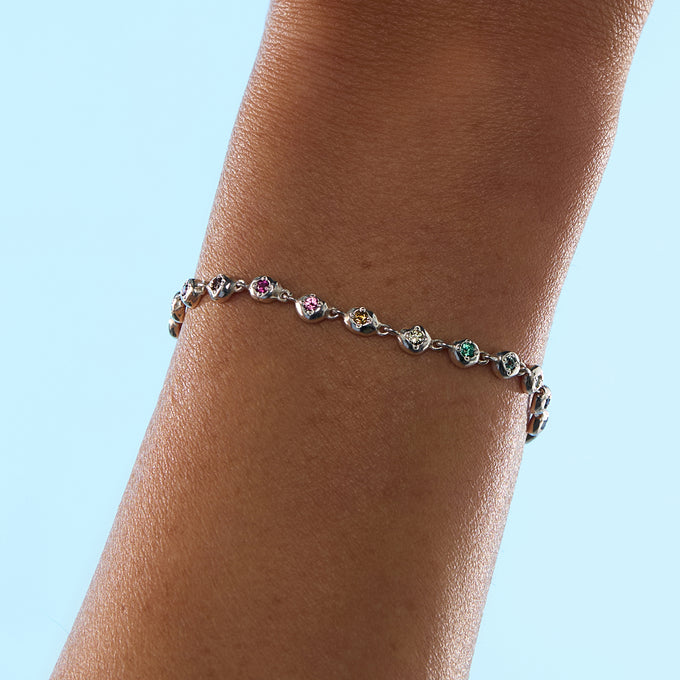 Collective Stone Bracelet | White Gold