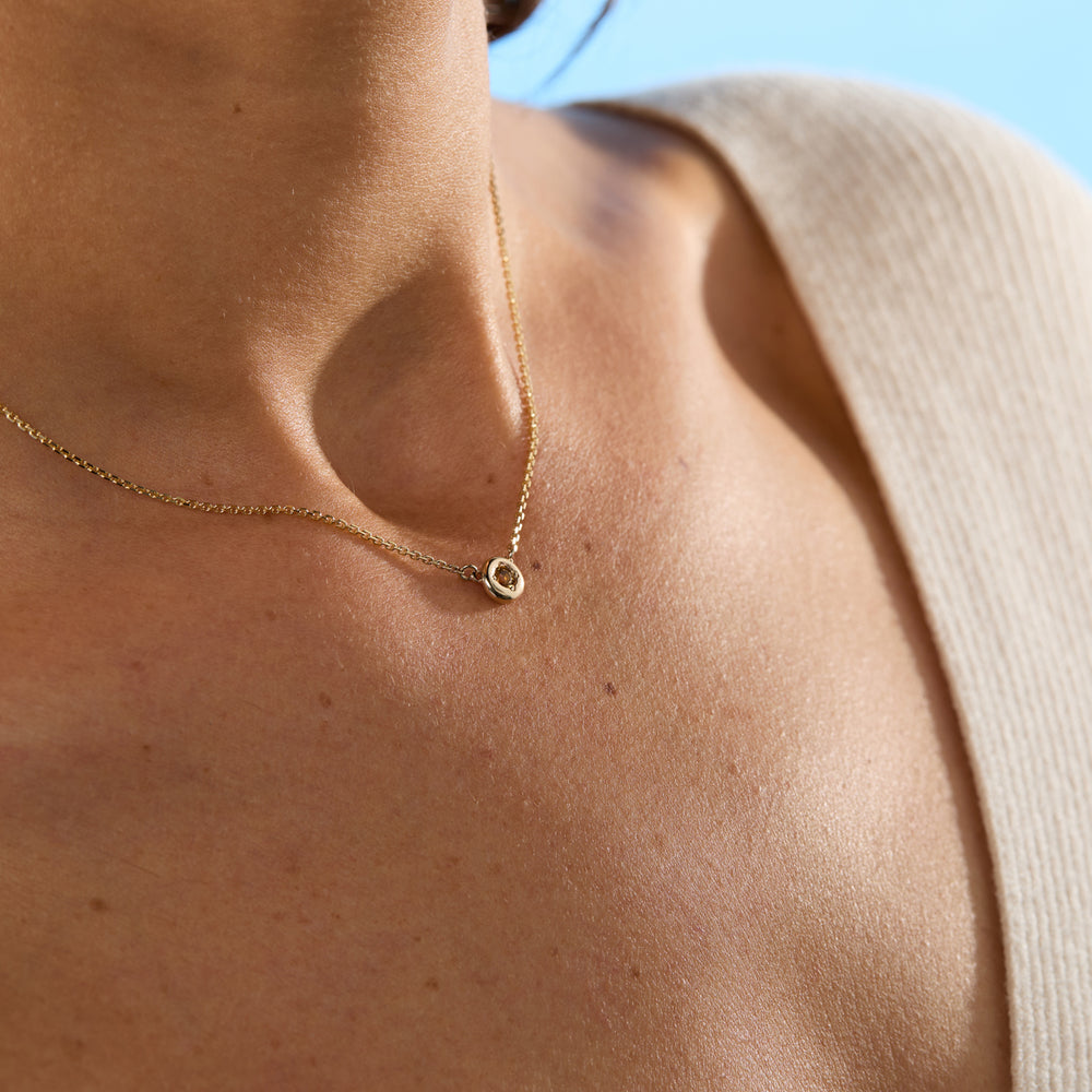 Pebble Stone Necklace | Yellow Gold