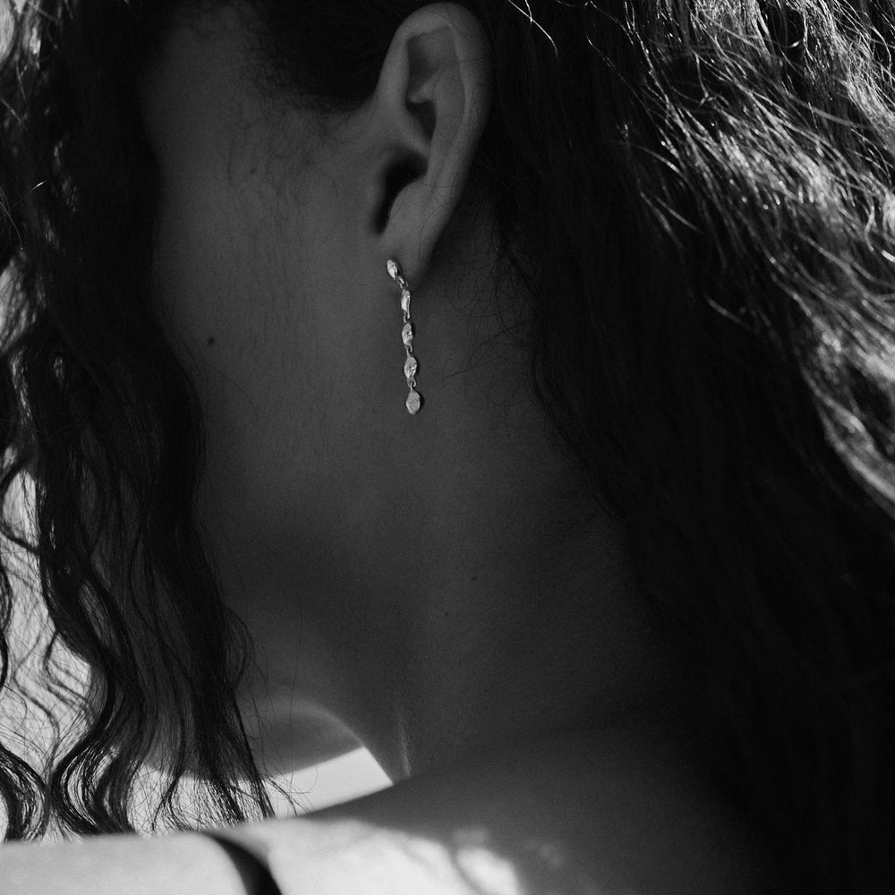 Ripple Drop Earring | Silver