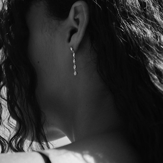 Ripple Drop Earring | Silver