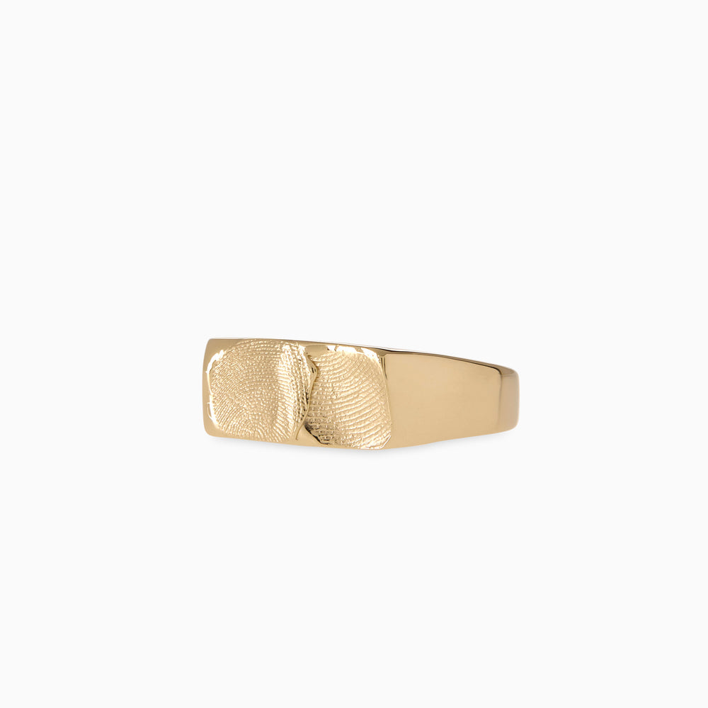 Impression™ Rectangle Signet Ring | Yellow Gold