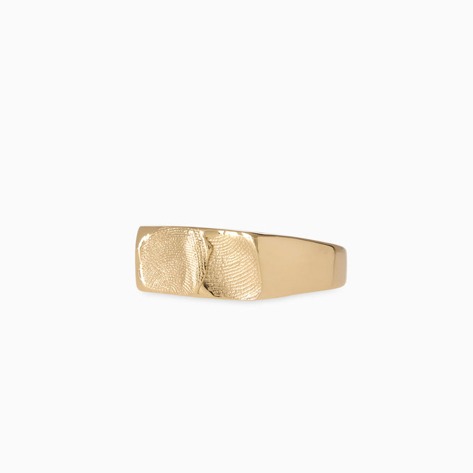 Impression™ Rectangle Signet Ring | Yellow Gold