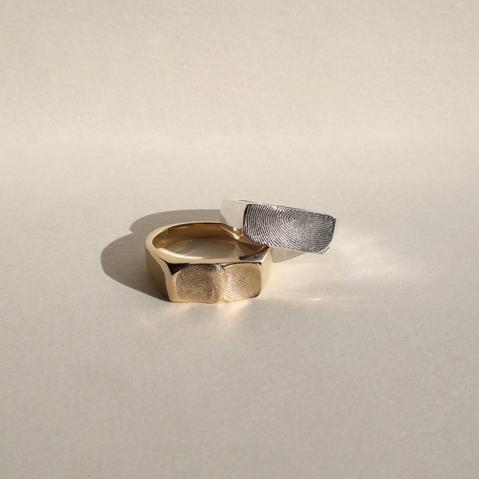 Impression™ Rectangle Signet Ring | Silver