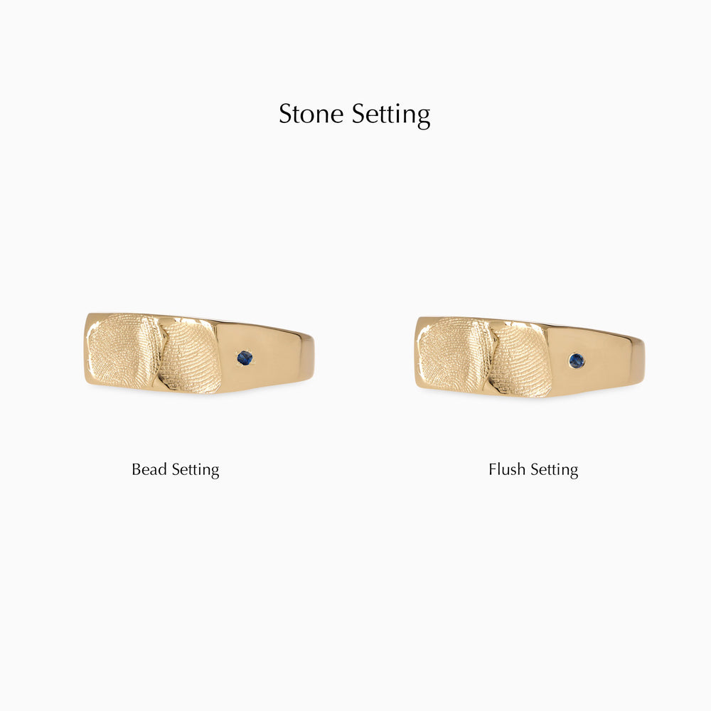 Impression™ Rectangle Signet Ring | Yellow Gold