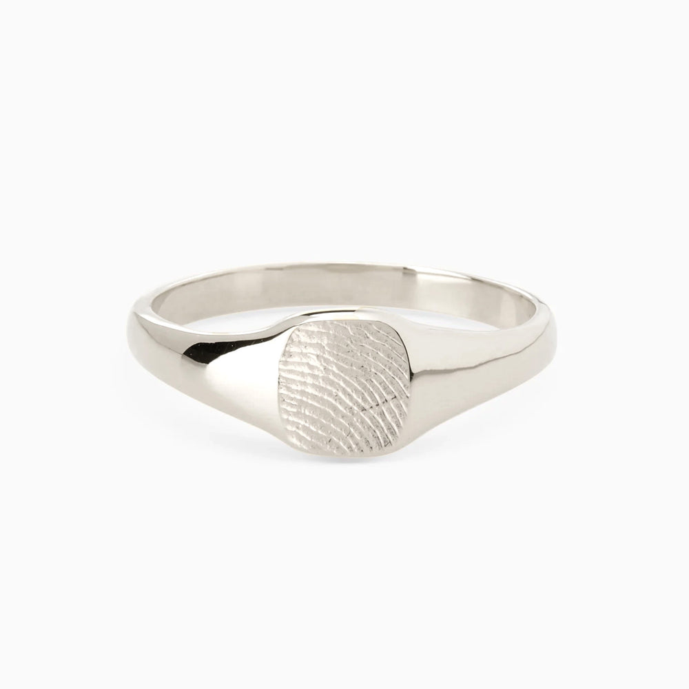 Impression™ Petite Square Signet Ring | Silver