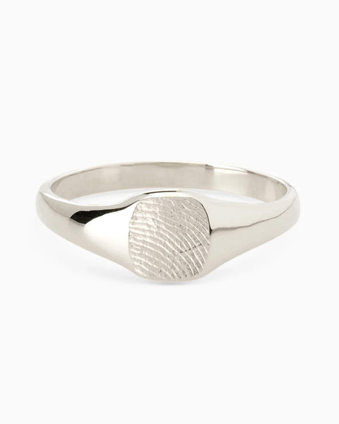 Impression™ Petite Square Signet Ring | Silver