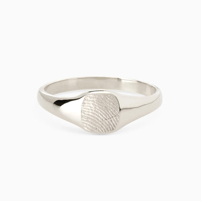Impression™ Petite Square Signet Ring | Silver