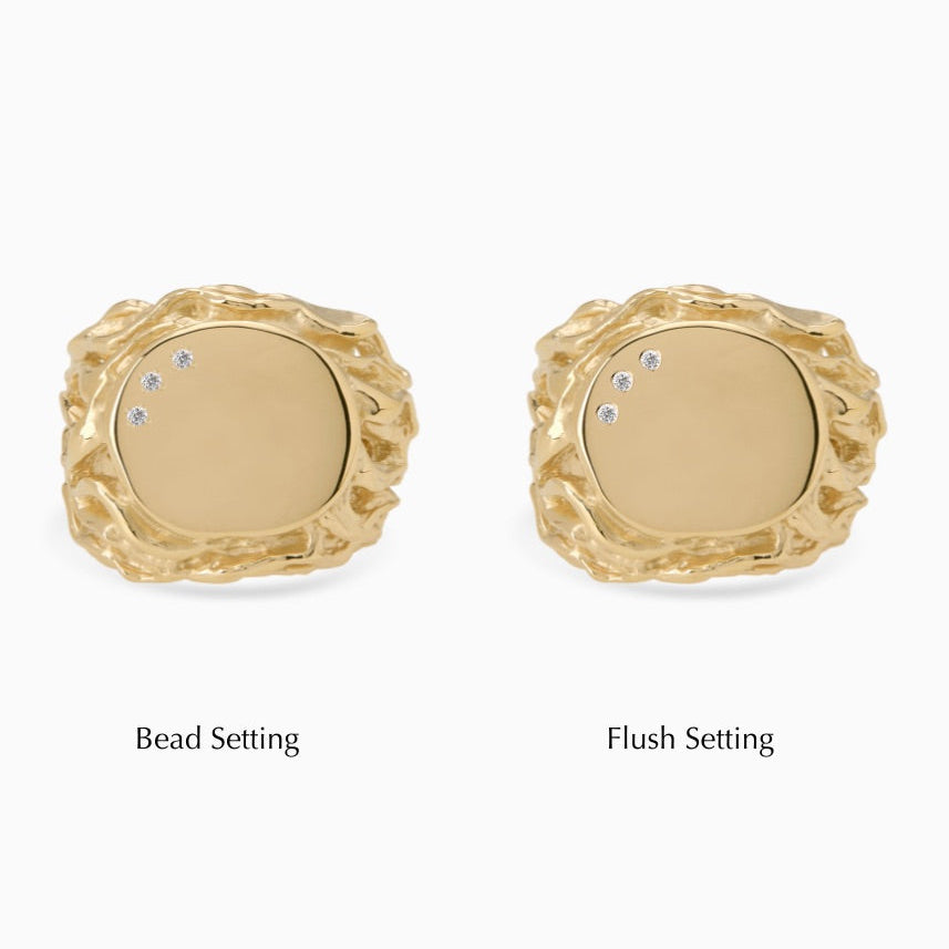 Ivy Stone Signet Ring | Yellow Gold