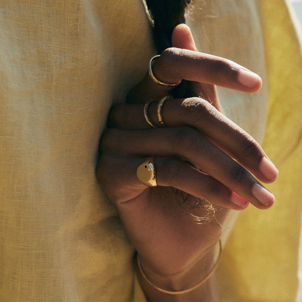 Signet Stone Ring | Yellow Gold