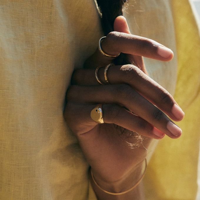 Signet Stone Ring | Yellow Gold