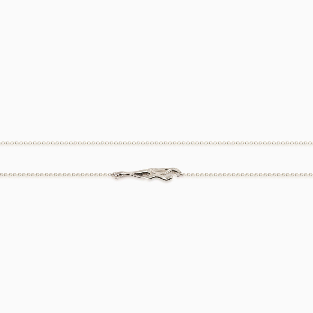 Sculpt Bar Necklace | Silver