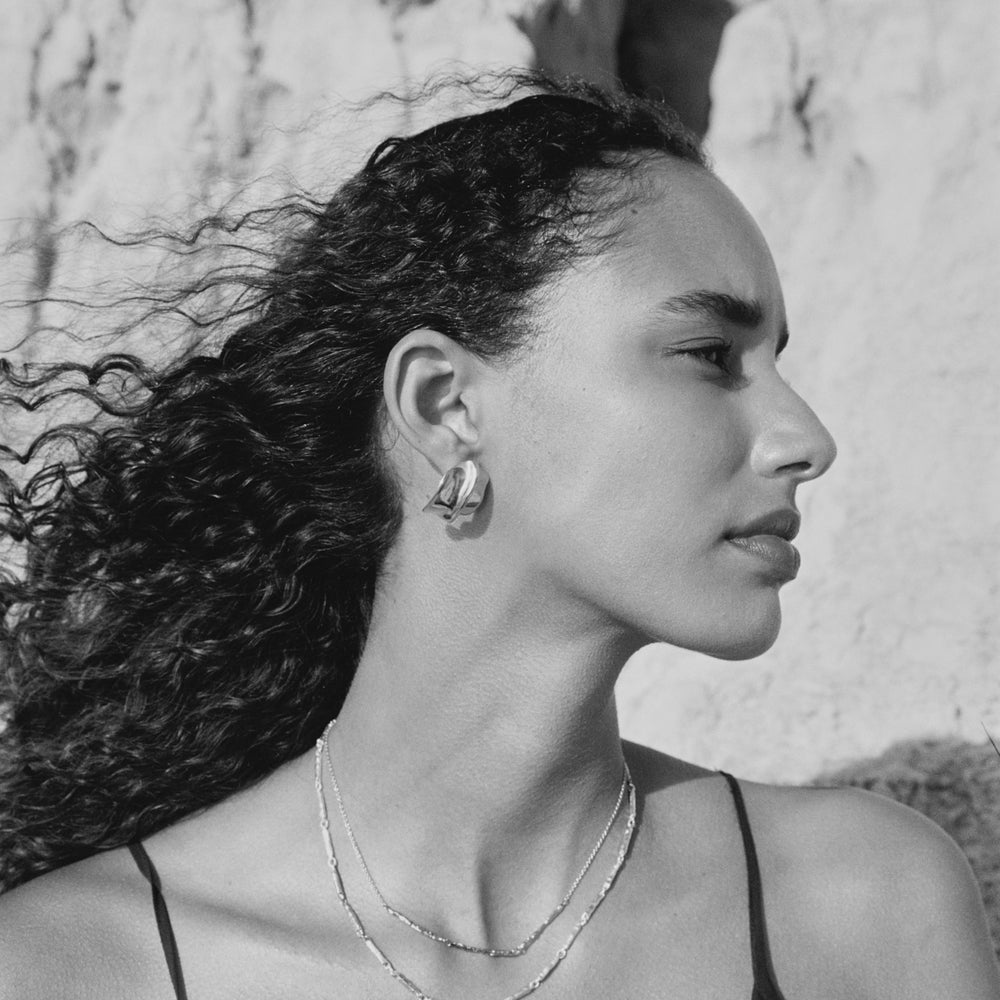 Classic Hammered Necklace | Silver