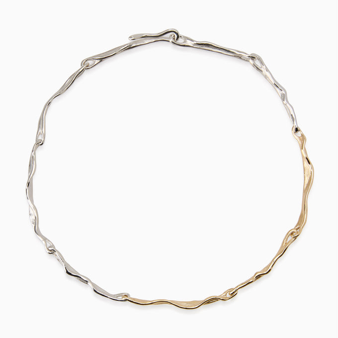 Sculpt Necklace | Mixed Metal