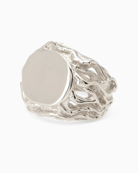 Ivy Signet Ring | Silver