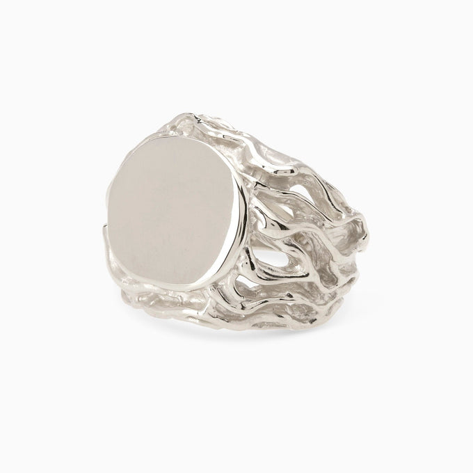 Ivy Signet Ring | Silver