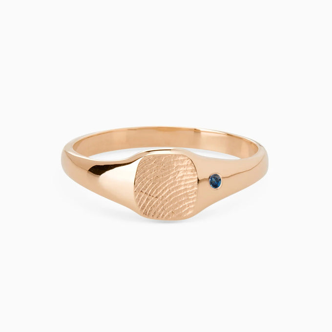 Impression™ Petite Square Signet Ring | Rose Gold