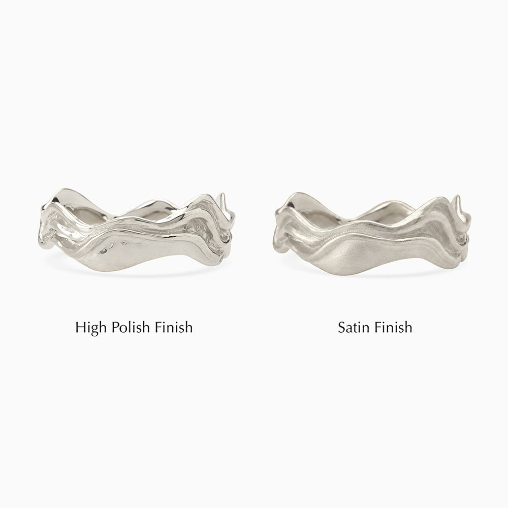 Sculpt Band Ring | Silver