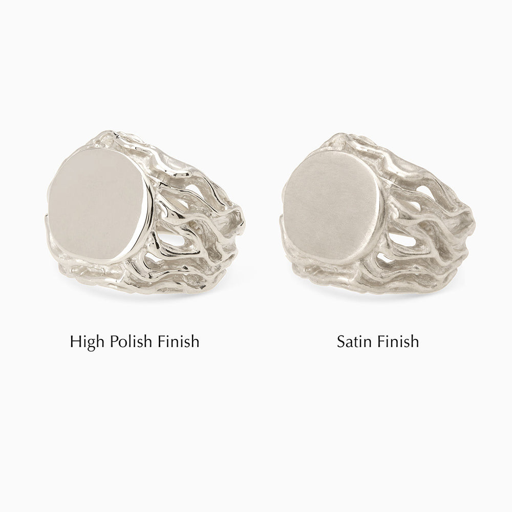 Ivy Signet Ring | Silver