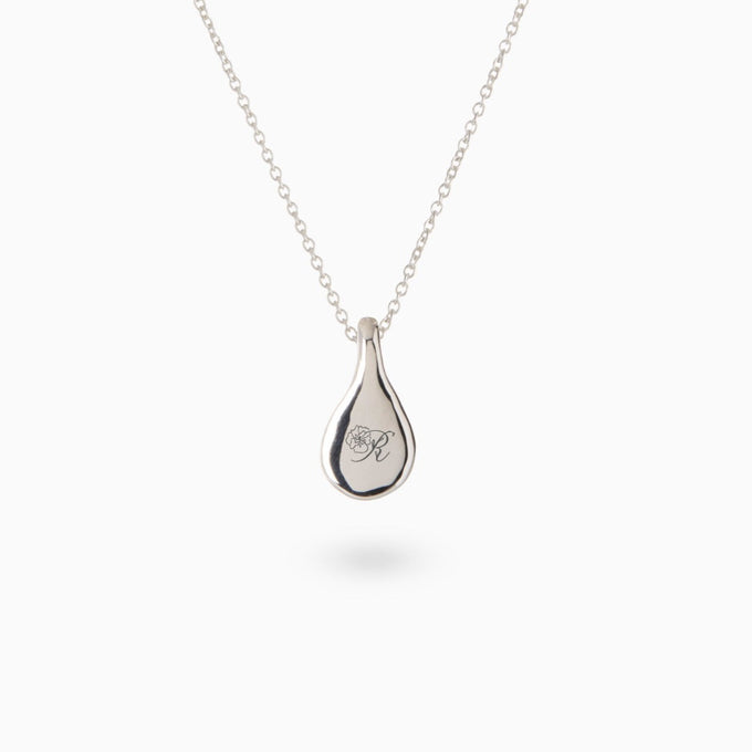 Custom Forma Pendant (Stones & Engraving) | Silver