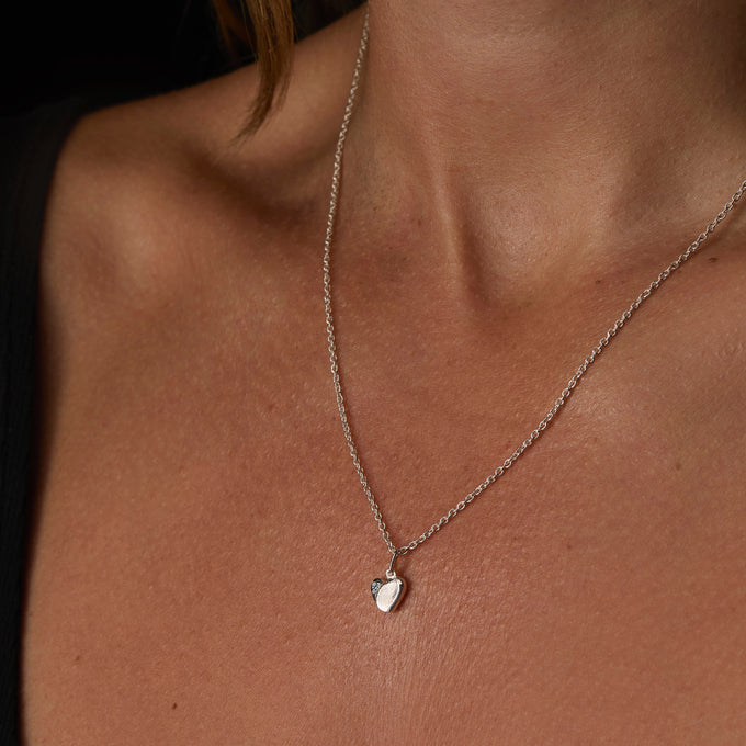 Impression™ Heart Pendant | White Gold