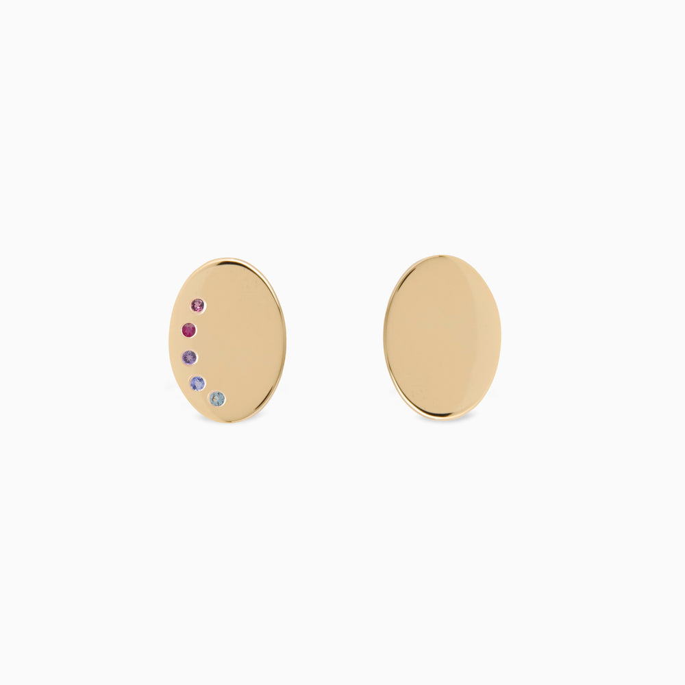 Halo Stone Cufflinks  | Yellow Gold