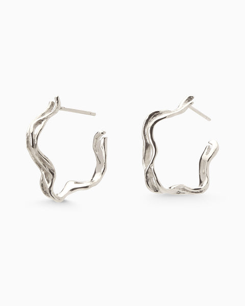 Sculpt Hoops | Silver