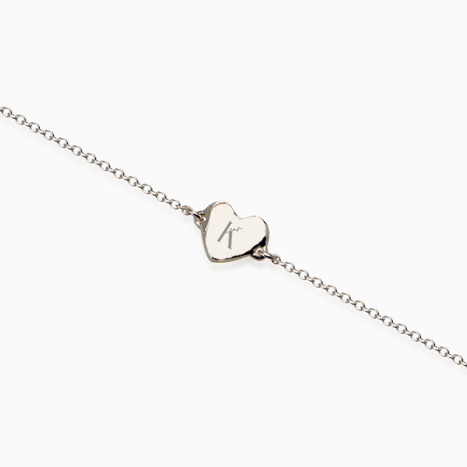 Impression™ Heart Bracelet | White Gold