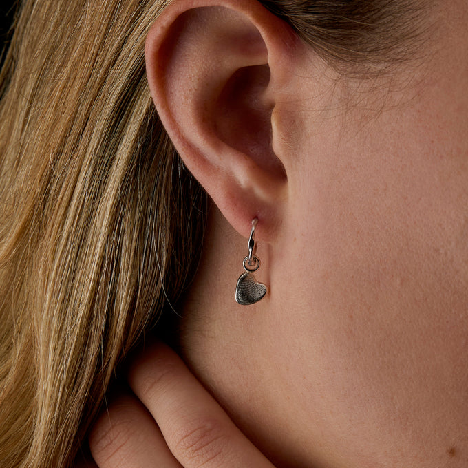 Impression™ Heart Earring Charm | White Gold