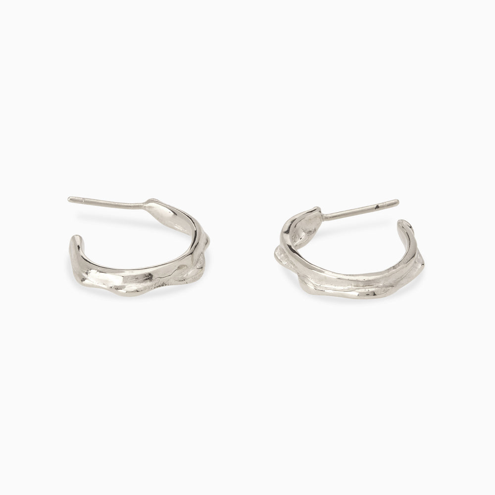 Wave Hoops | Silver