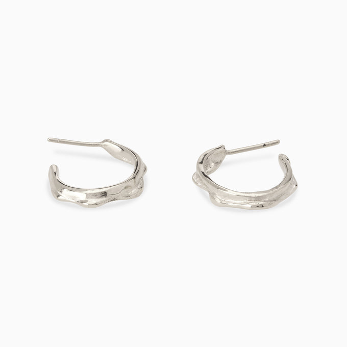 Wave Hoops | Silver