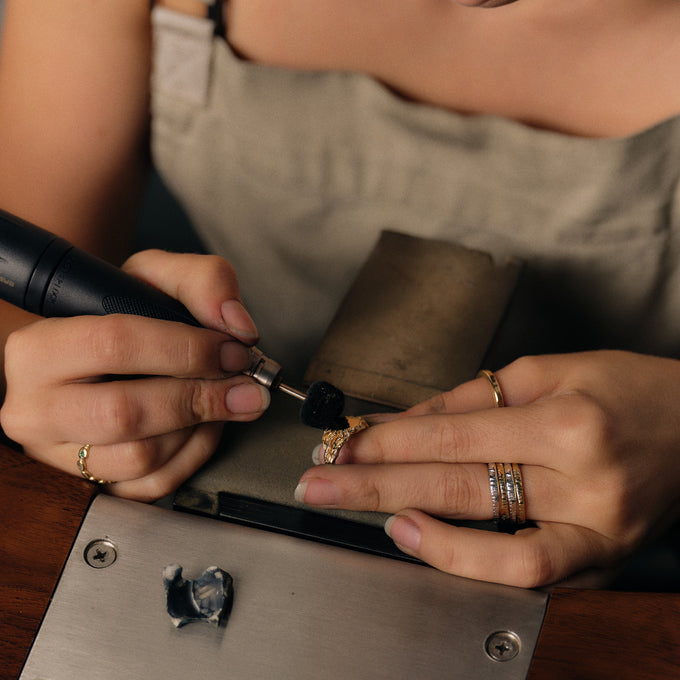 Ridge Ring | Solid Yellow Gold