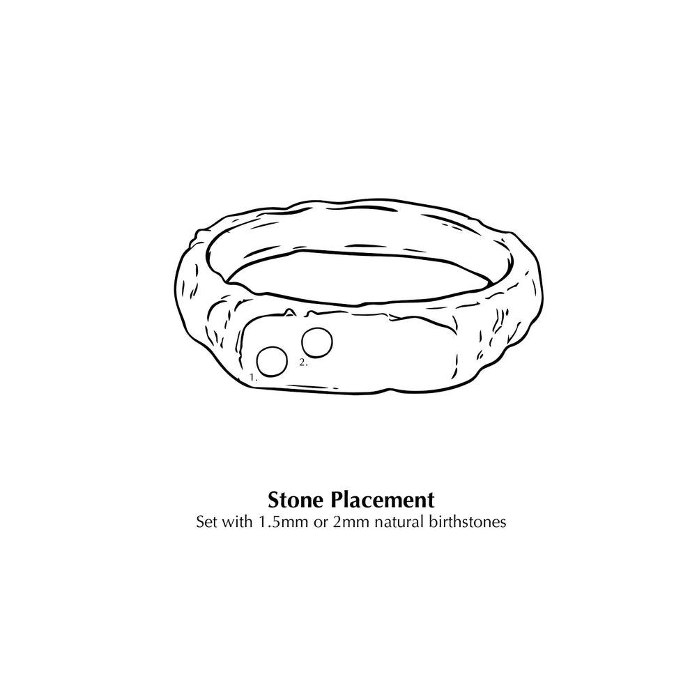 Custom Mason Ring (Stones & Engraving) | Silver