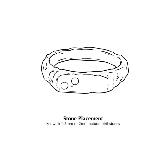 Custom Mason Ring (Stones & Engraving) | Silver