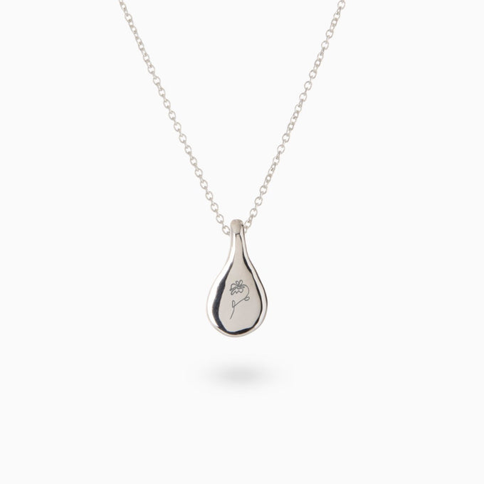 Custom Forma Pendant (Stones & Engraving) | Silver