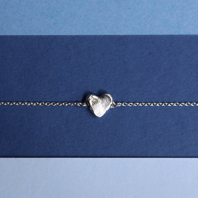 Impression™ Heart Bracelet | White Gold