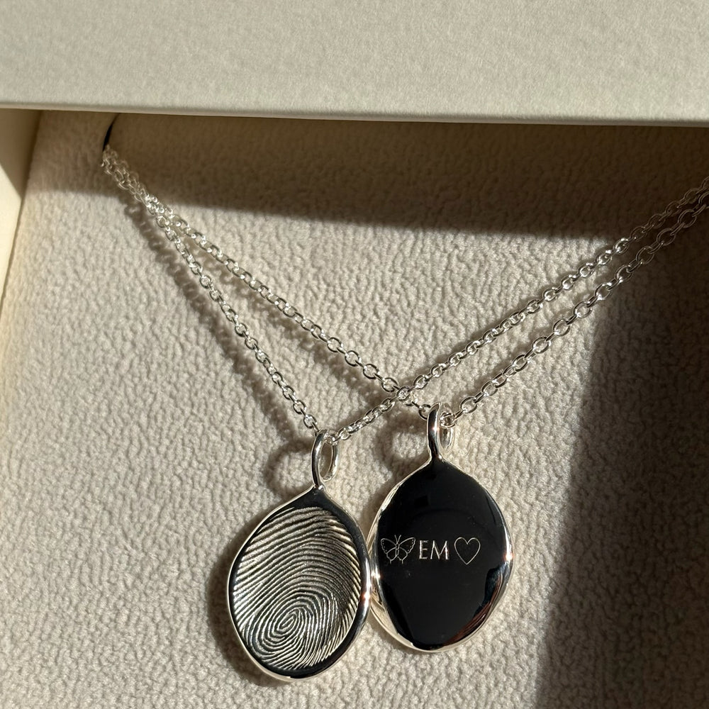 Custom Engraved Pendant | Silver